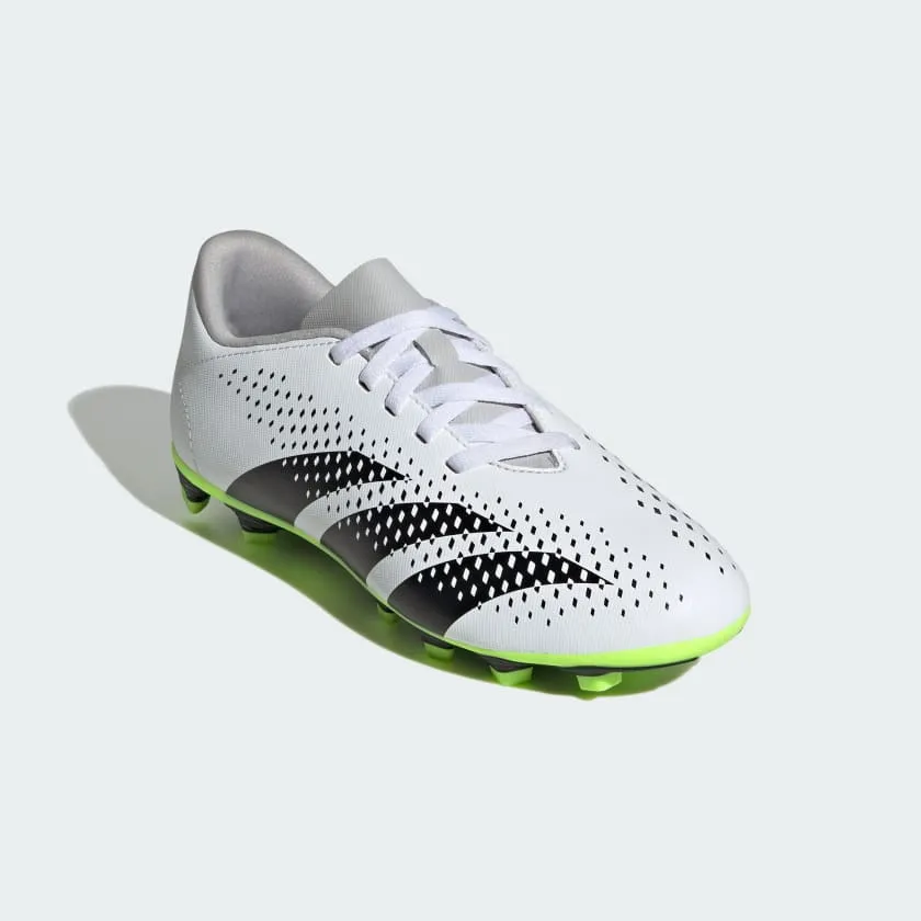 adidas Predator Accuracy .4 FxG Boots- White/Black/Fluro Green- JUNIOR