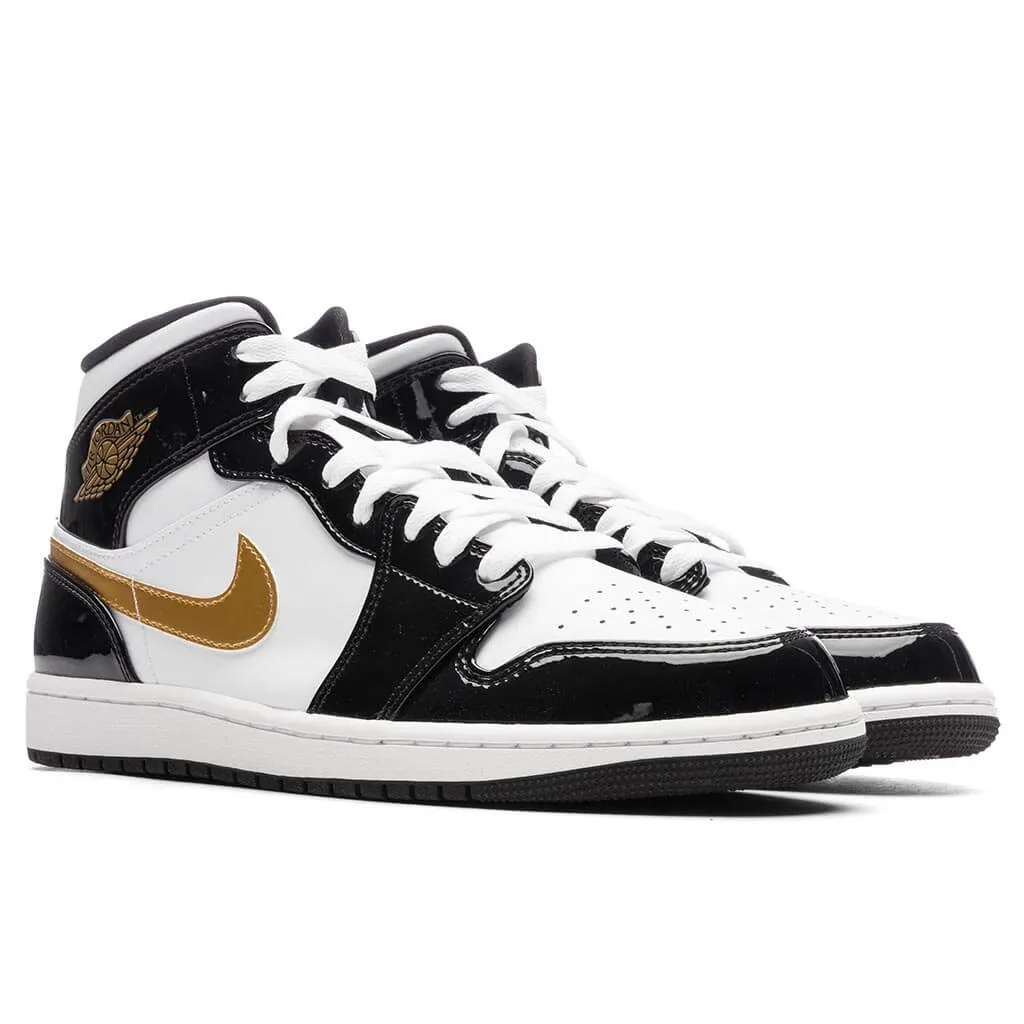 Air Jordan 1 Mid SE - Black/Metallic Gold/White