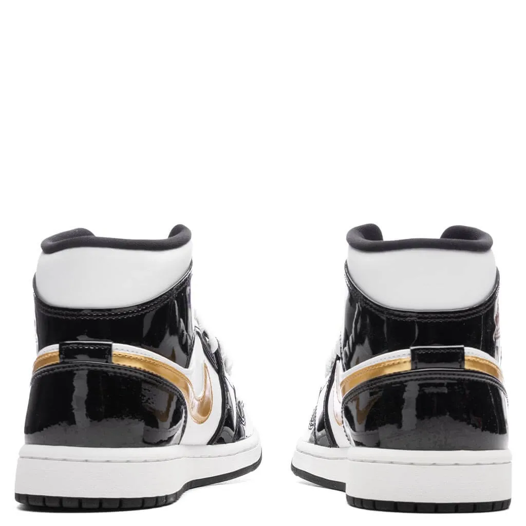 Air Jordan 1 Mid SE - Black/Metallic Gold/White