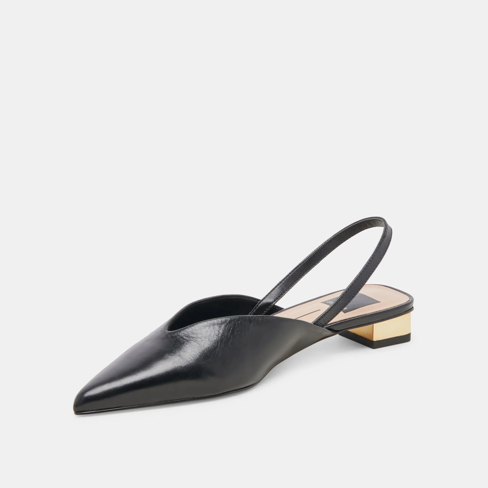 BYANCA FLATS BLACK LEATHER