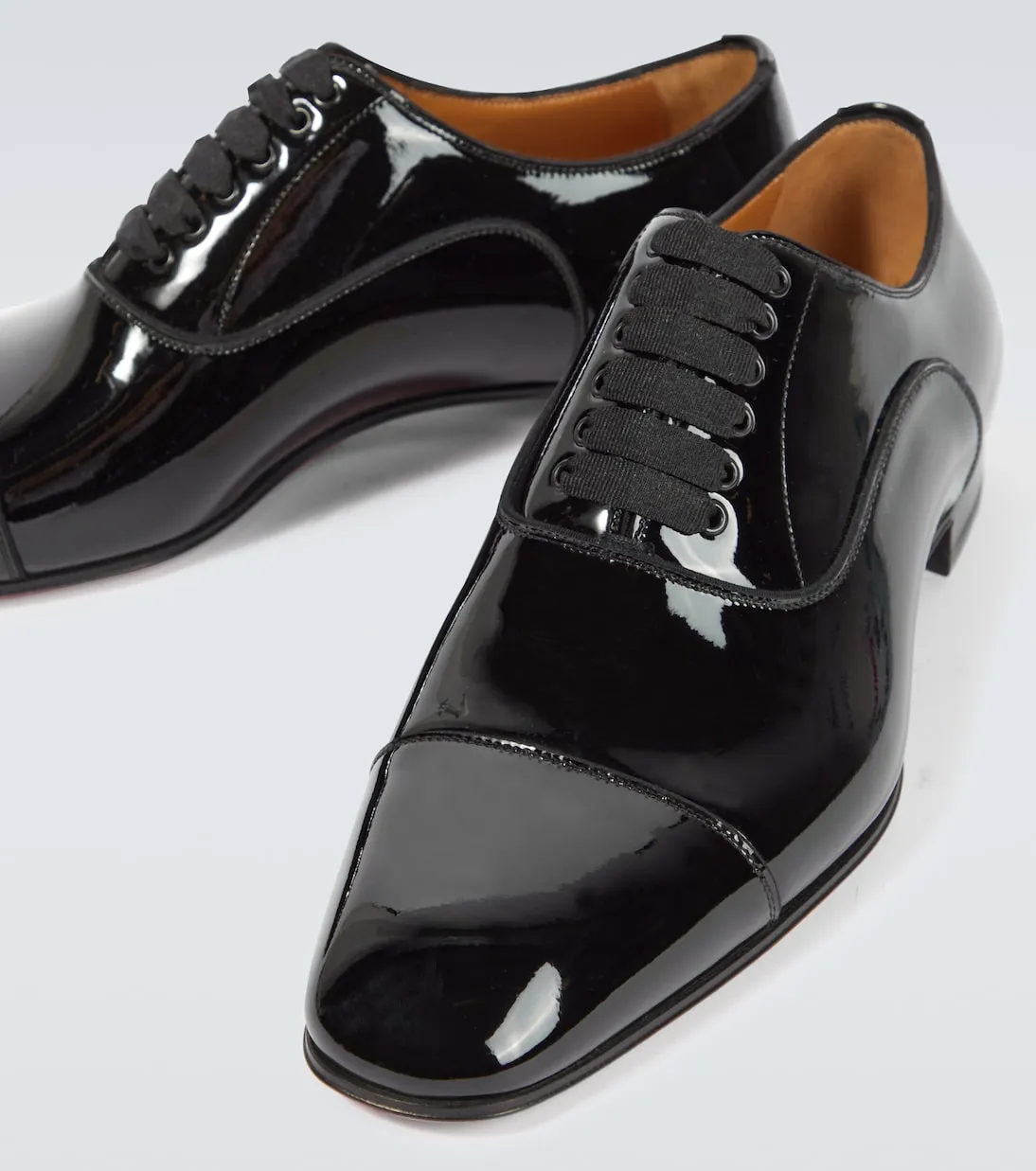 Greggo Christian Louboutin patent oxfords, black