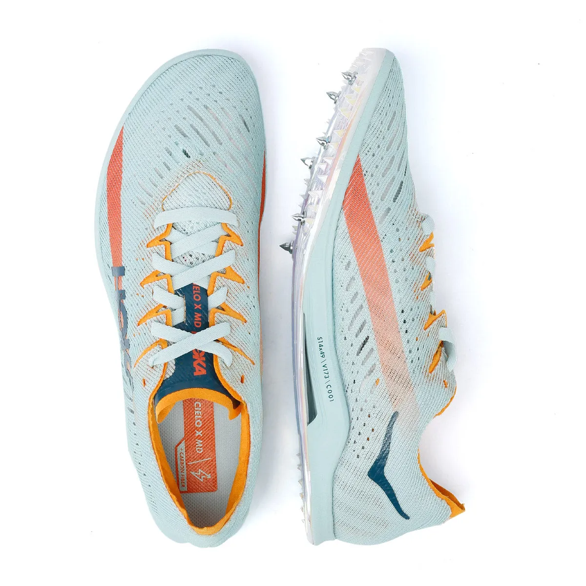 Hoka Cielo X MD Women's Blue Grass / Radiant Yellow Running Spikes