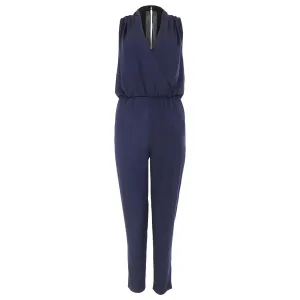 Navy Jumpsuit with Open Back