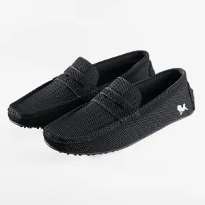 Neeman's Mens Knitted Loafers | Coal Black | Extra Honey