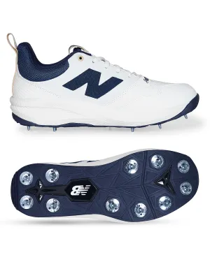 New Balance CK4030 N5 Cricket Shoes - Steel Spikes - White/Navy