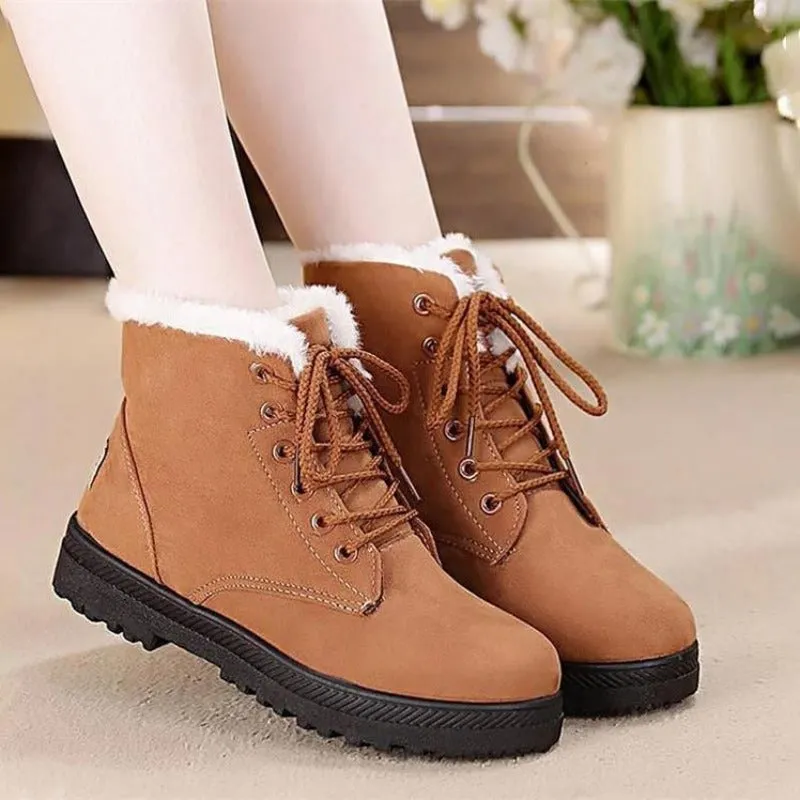 OCW Snow Orthopedic Boots For Women Arch Support Warm Fur Plush Insole Keep Warm Winter