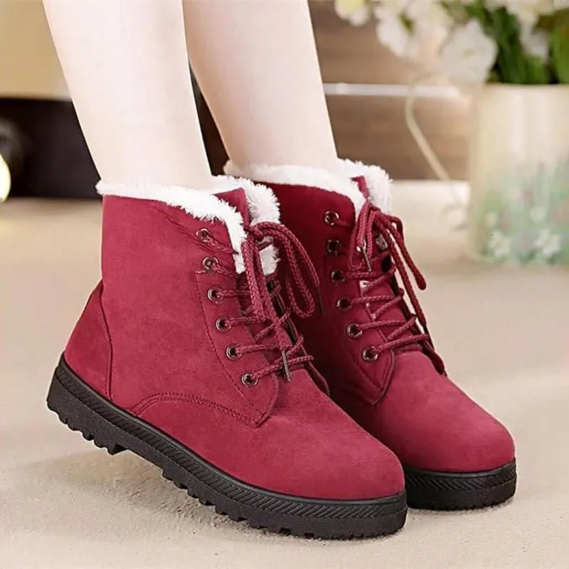 OCW Snow Orthopedic Boots For Women Arch Support Warm Fur Plush Insole Keep Warm Winter