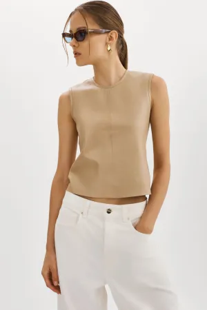 SOFIA | Leather Shell Top